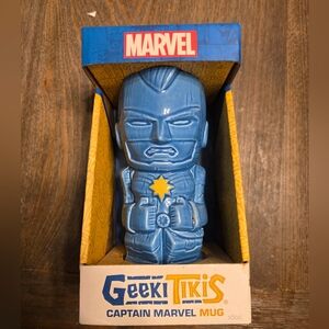 Marvel Blue Captain Marvel Star Tiki Mug
